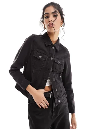 VERO MODA Chaqueta vaquera con lavado negro de