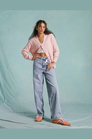 Miss Selfridge Vaqueros holgados con lavado ácido de -Azul