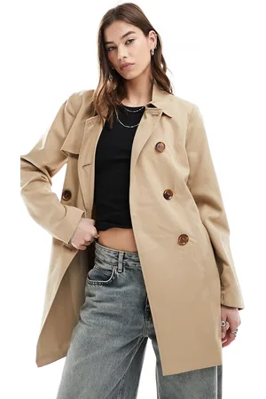 ONLY Gabardina beis de -Beis neutro