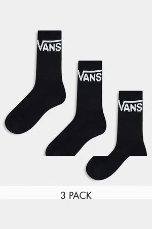 Vans Pack de 3 pares de calcetines deportivos negros de Classic