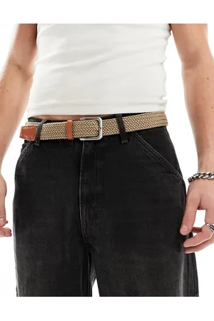 JACK & JONES Cinturón color tostado entretejido con hebilla de -Marrón
