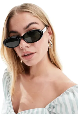 ASOS Gafas de sol negras con montura ovalada y lentes G15 de