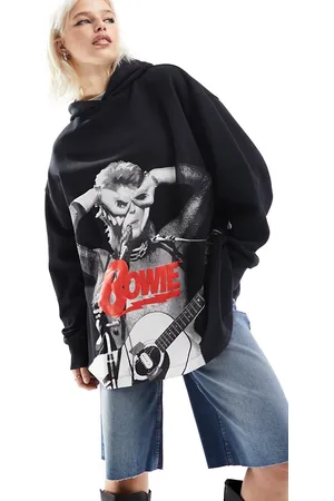 Sudadera negra extragrande unisex con estampados con licencia de Tupac de  ASOS DESIGN