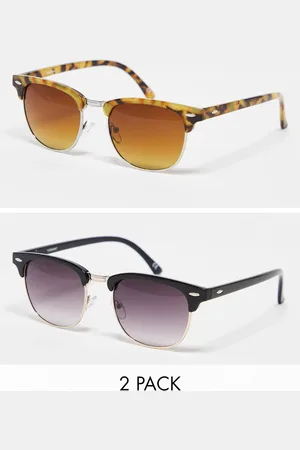 ASOS Pack de 2 gafas de sol de color negro y efecto de estilo retro de -Multicolor