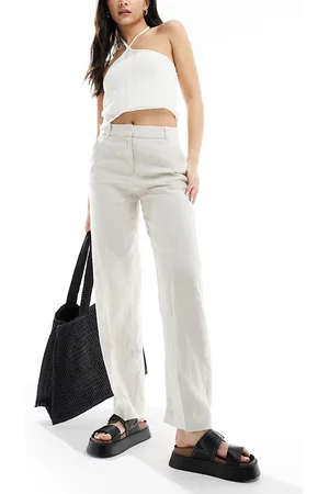 & OTHER STORIES Pantalones de efecto lino de - neutro