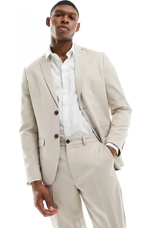 SELECTED Chaqueta de traje beis de corte slim de -Beis neutro