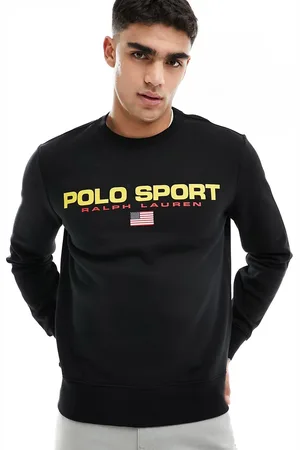 Ralph Lauren Sudadera negra con logo en la parte delantera de la colección cápsula Sport de