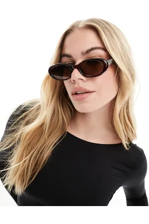 ASOS Gafas de sol transparente con montura ovalada biselada de