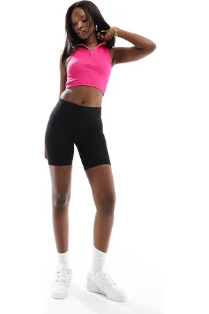 Hoxton Haus Top deportivo corto con cremallera delantera sin costuras de