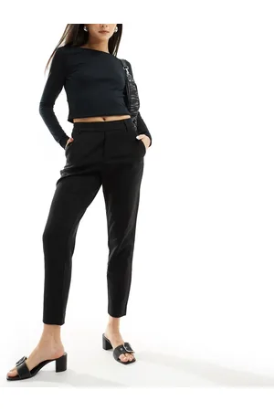VILA Pantalones negros de corte slim Mix & Match de