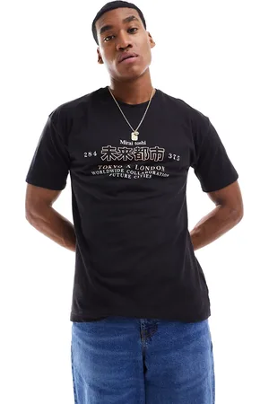 New Look Camiseta negra con estampado gráfico Tokyo de