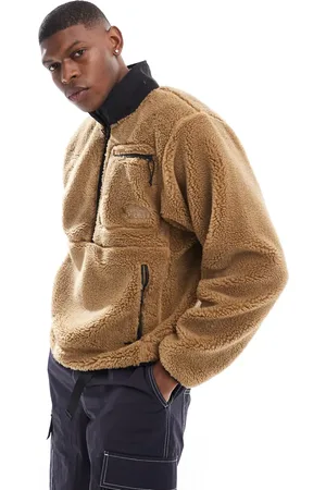 The North Face Chaqueta polar marrón con cremallera corta Extreme Pile de