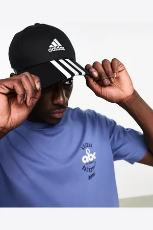 adidas Gorra de béisbol negra con 3 rayas de adidas Training