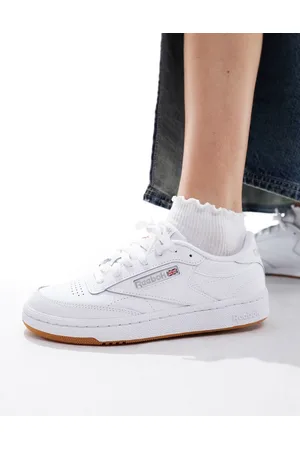 Reebok Zapatillas de deporte blancas con suela de goma Club C 85 de