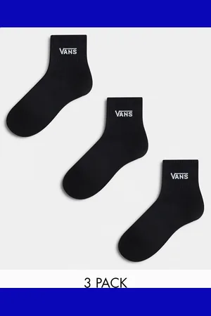 Vans Pack de 3 pares de calcetines deportivos de media caña negros de Classic
