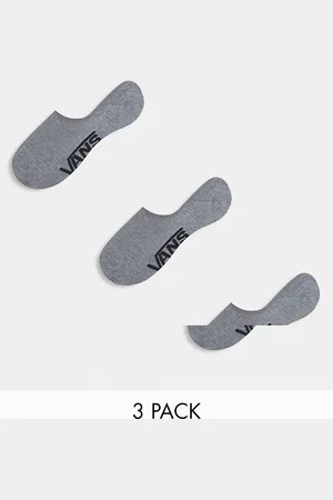 Vans Pack de 3 pares de calcetines invisibles grises clásicos de