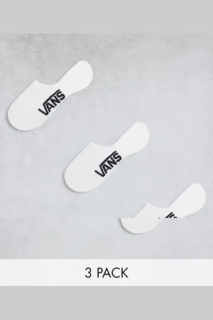 Vans Pack de 3 pares de calcetines invisibles blancos clásicos de