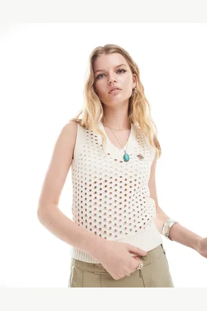 Dickies Chaleco blanco hueso de punto Ingalls de