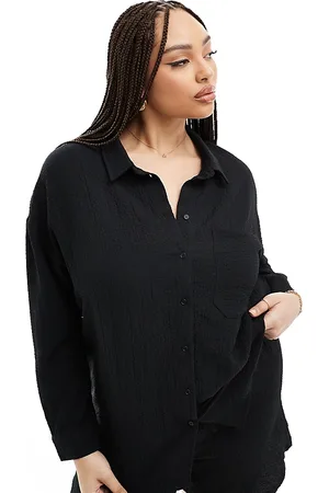Noisy May Camisa negra extragrande con acabado texturizado de (parte de un conjunto)