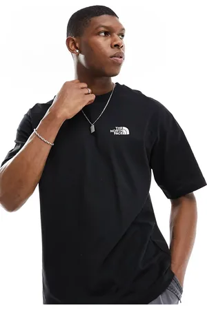 The North Face Camiseta negra extragrande con logo Simple Dome de