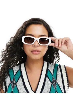 ASOS Gafas de sol brillante cuadradas de tamaño mediano de