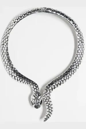 Reclaimed Collar unisex con diseño de serpiente extragrande de