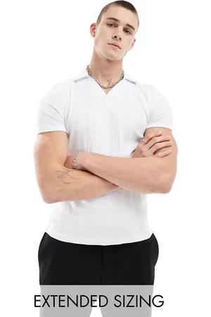 ASOS Polo ajustado de canalé de