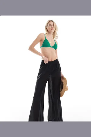 VERO MODA Pantalones playeros negros de