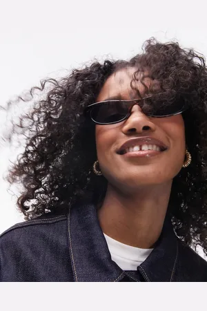 Topshop Gafas de sol con montura ovalada fina Mallow de -Marrón