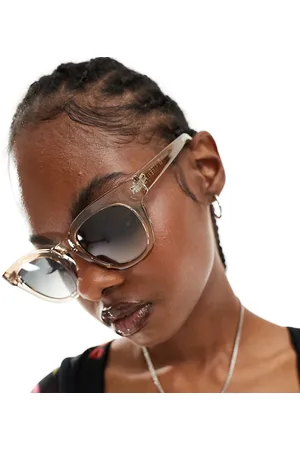 Aire Gafas de sol con montura color piedra cuadrada y lentes verdes Dorado de X ASOS