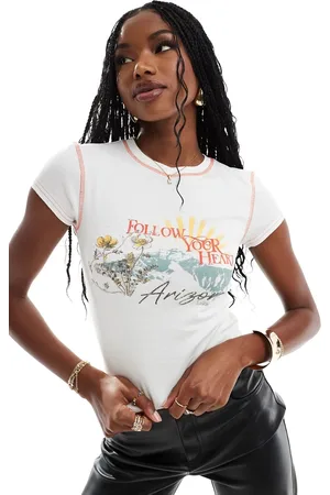 River Island Camiseta corta color con estampado "Arizona" de -Blanco