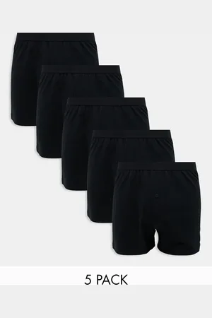 ASOS Pack de 5 calzoncillos bóxer negros de tejido de camiseta de