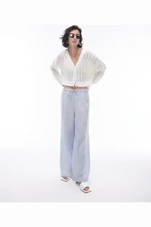 Topshop Cárdigan color de punto calado de -Blanco