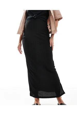 Mama;licious Falda recta larga negra de Mamalicious Maternity