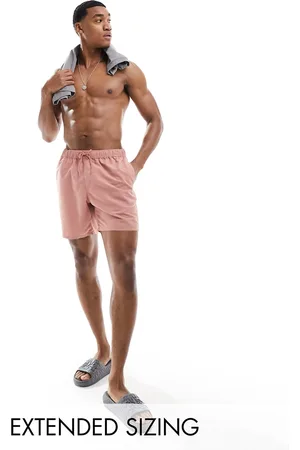 ASOS Shorts de baño de largo medio rosas de