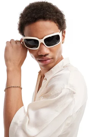 ASOS Gafas de sol color con montura cuadrada de -Blanco