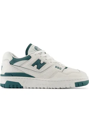 New Balance Zapatillas de deporte blancas y turquesa 550 de