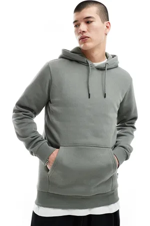 Only & Sons Sudadera verde salvia oscuro extragrande con capucha de