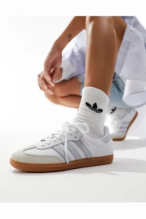adidas Zapatillas de deporte blancas y azul pastel Samba OG de -Blanco