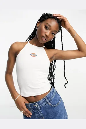 Dickies Camiseta blanca sin mangas Chain Lake de