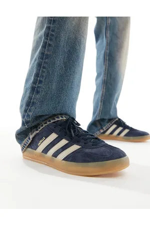 adidas Zapatillas de deporte azul marino y beis Gazelle Indoor de