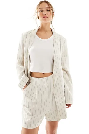 ASOS Americana holgada a rayas de lino de -Multicolor