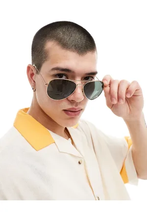 JACK & JONES Gafas de sol doradas de estilo aviador de -Dorado