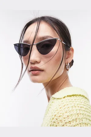 Topshop Gafas de sol plateadas estilo visor en ángulo Aster de