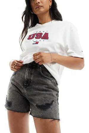 Tommy Hilfiger Pantalones cortos vaqueros mom de talle muy alto de