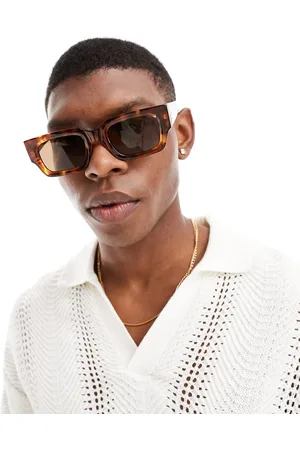 JACK & JONES Gafas de sol marrones rectangulares de -Marrón