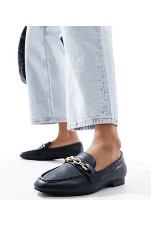 ASOS Mocasines negros con detalle de cadena Macaroon de