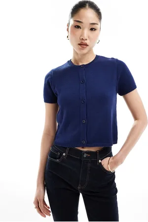 ASOS Cárdigan de manga corta de punto de