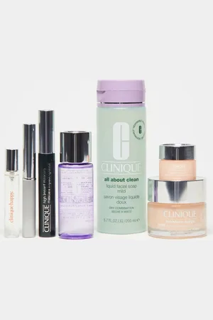 Clinique Set de regalo de 7 productos de belleza Most Loved con labial Black Honey de