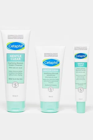 Cetaphil Set de productos para el cuidado de la piel de 3 pasos para pieles sensibles con tendencia acneica Gentle Clear de (ahorra un 25%)